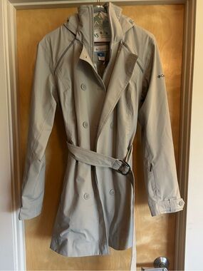 Columbia Zenith Vista II Omni-Heat Trench Coat - NWOT - Light Gray/Stone, Size L